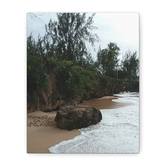 Beach Landscape Canvas Art - Stretched Matte Wall Decor