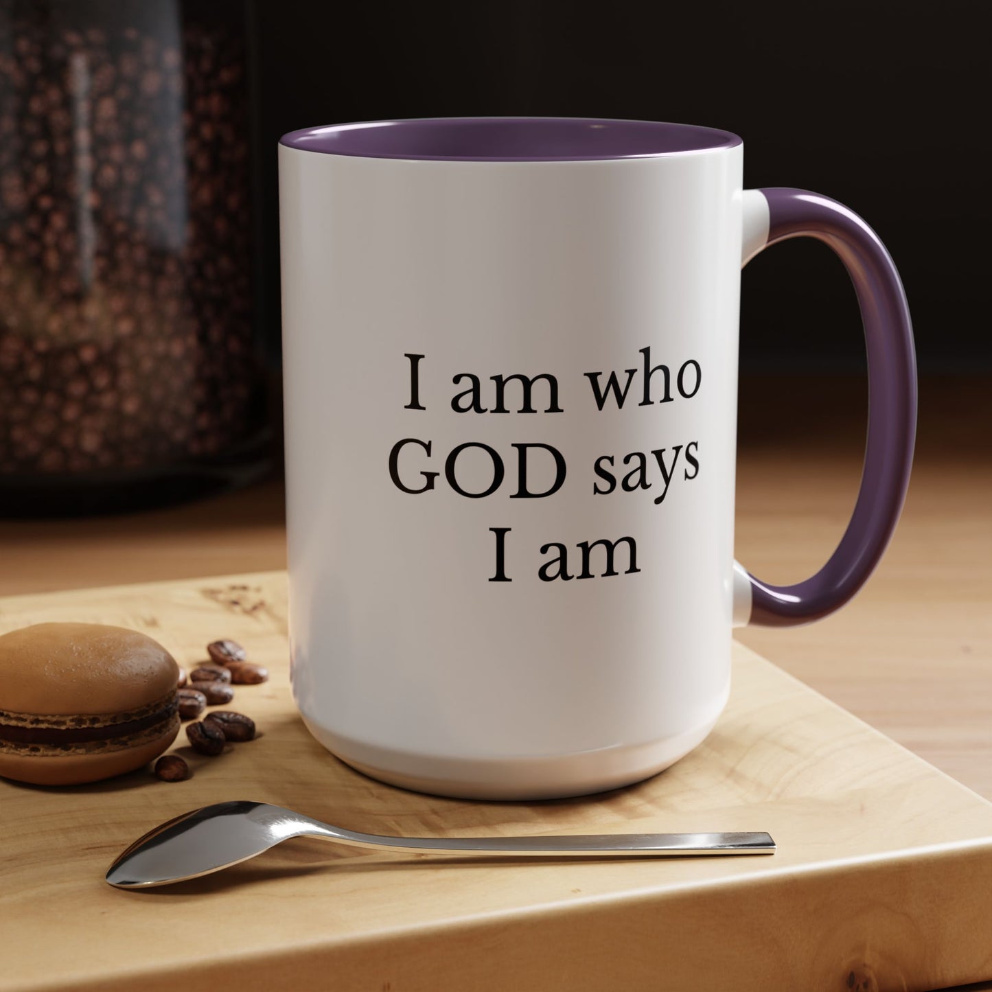 I AM WHO GOD SAYS I AM - Accent Coffee Mug (11, 15oz)