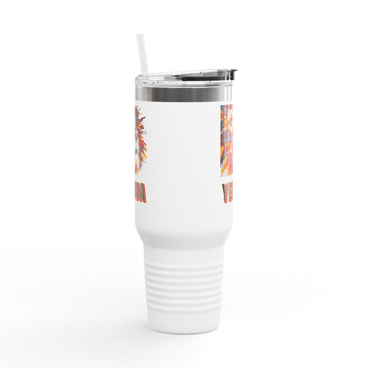 YESHUA 40oz Insulated Travel Mug - Inspirational Lion Design, Perfect for Hot & Cold Beverages