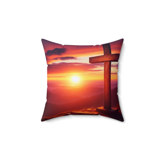 The end result is love design template - Spun Polyester Square Pillow