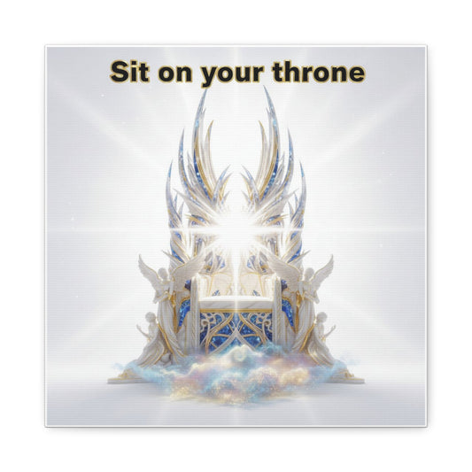 Radiant Throne Canvas Art - Inspirational Message Modern Stretched Matte Wall Decor