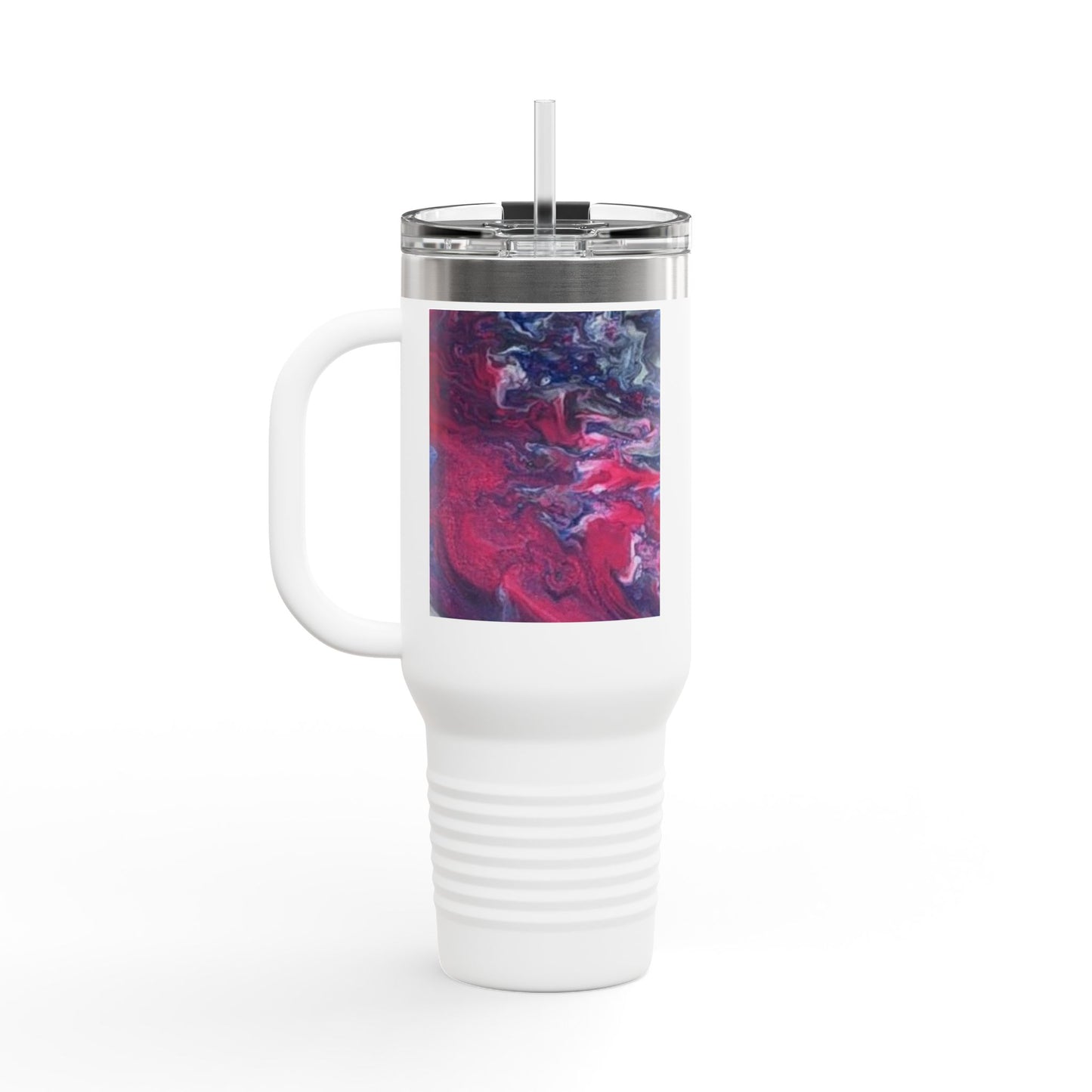 Abstract Art Insulated Travel Mug - 40oz Stylish Drinkware for Coffee Lovers