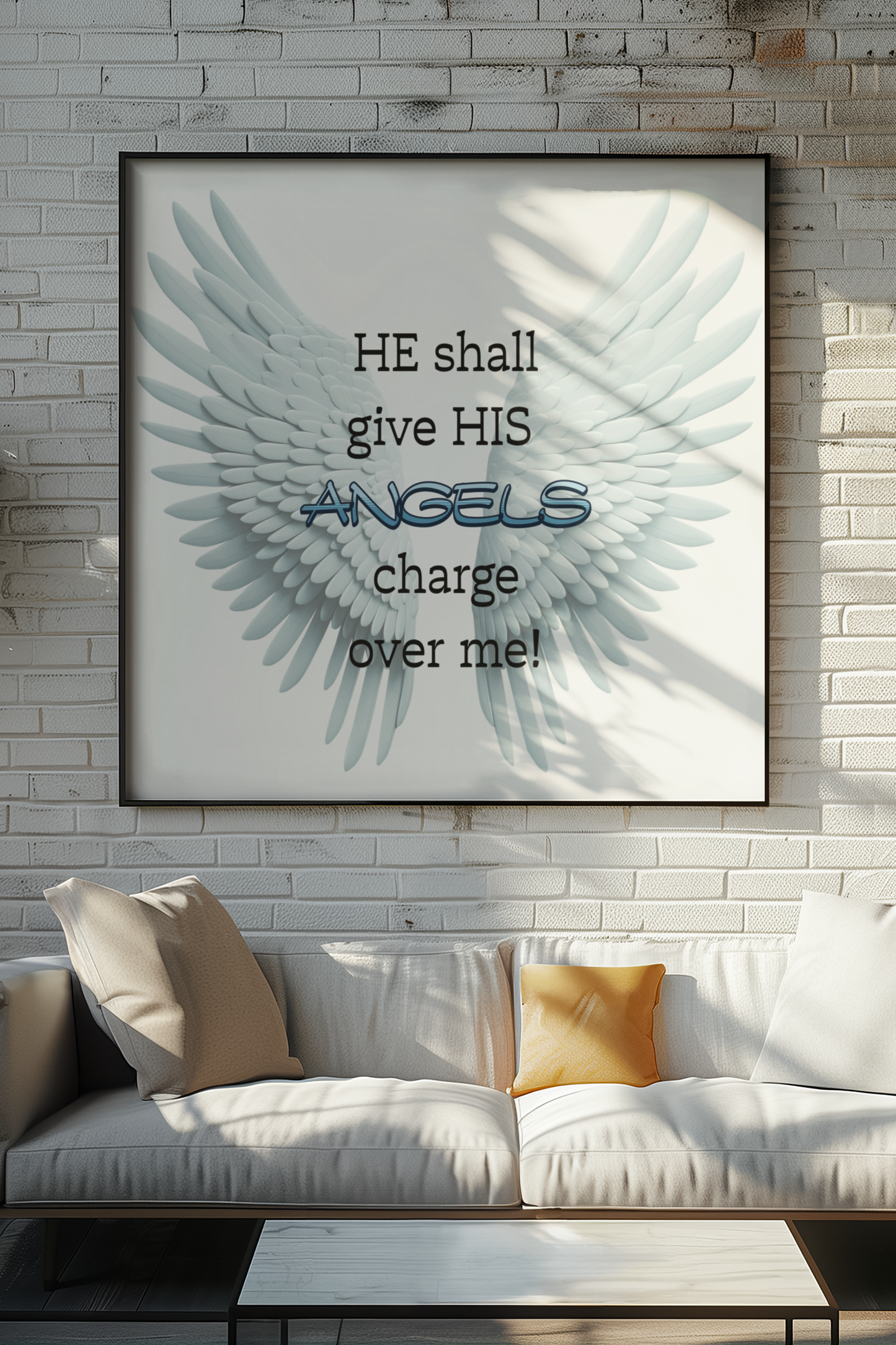 Angel Wings Wall Art, Inspirational Home Decor, Canvas Print, Spiritual Gift, Modern Artwork, Motivational Wall Art