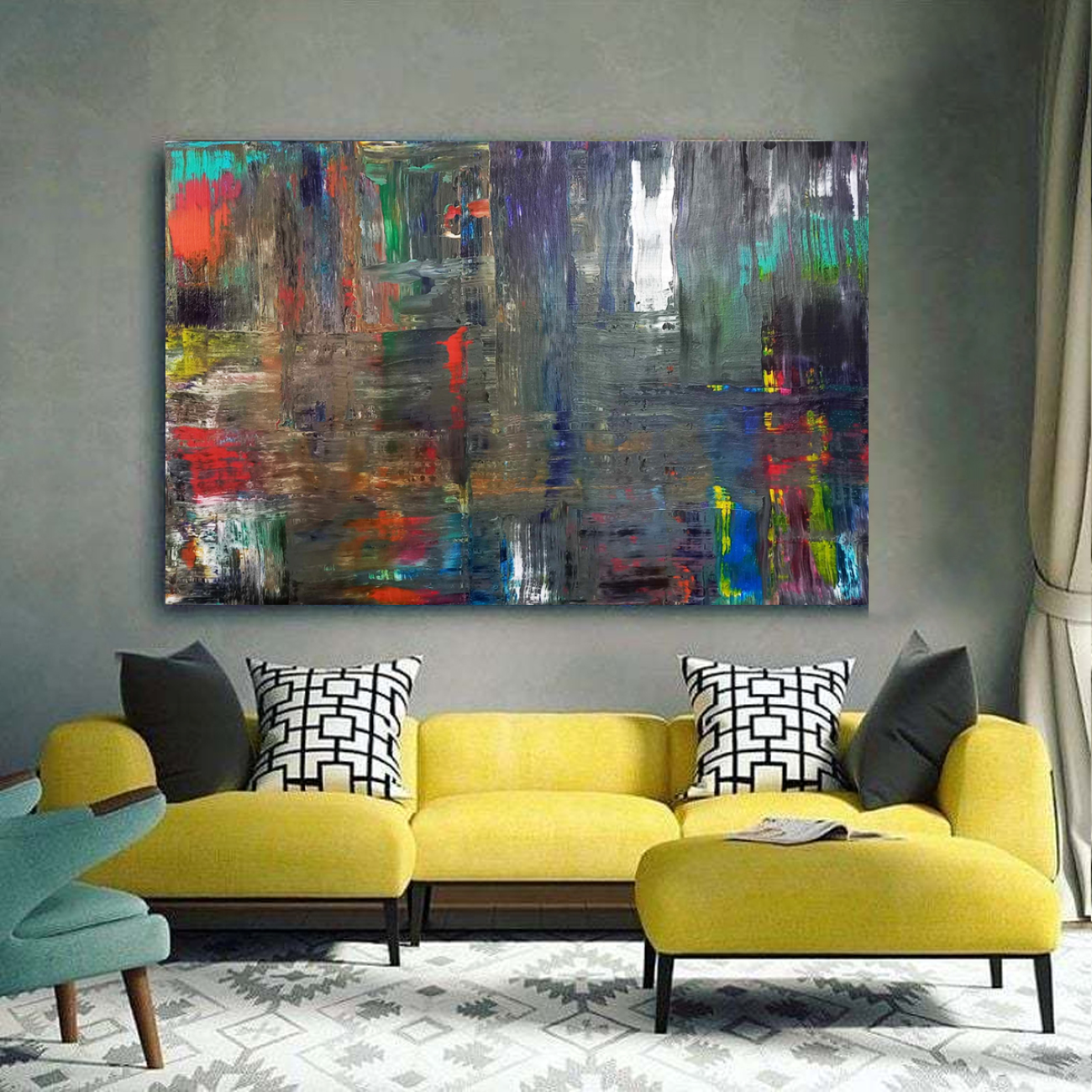 Abstract Urban Texture Matte Canvas Wall Art — Stretched 1.25"