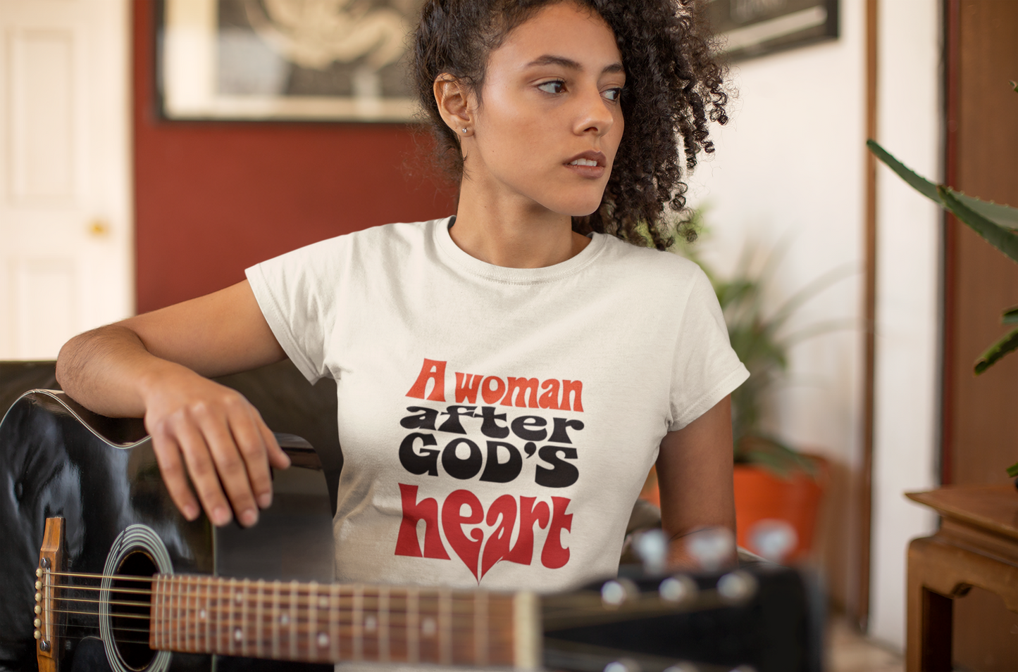 T-Shirt — "A Woman After God's Heart" Faith Graphic Tee
