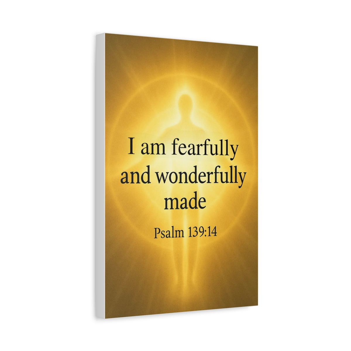 Psalm 139:14 Canvas Art - Fearfully and Wonderfully Made Christian Stretched Matte Wall Decor