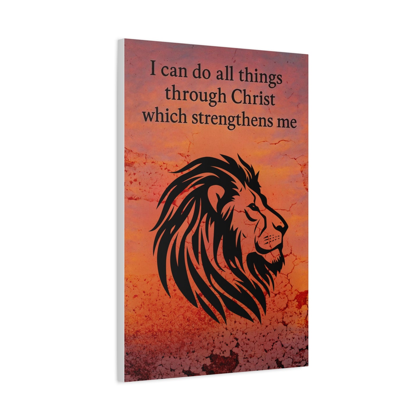 Lion of Judah Canvas Art - Christian Bible Verse Stretched Matte Wall Decor