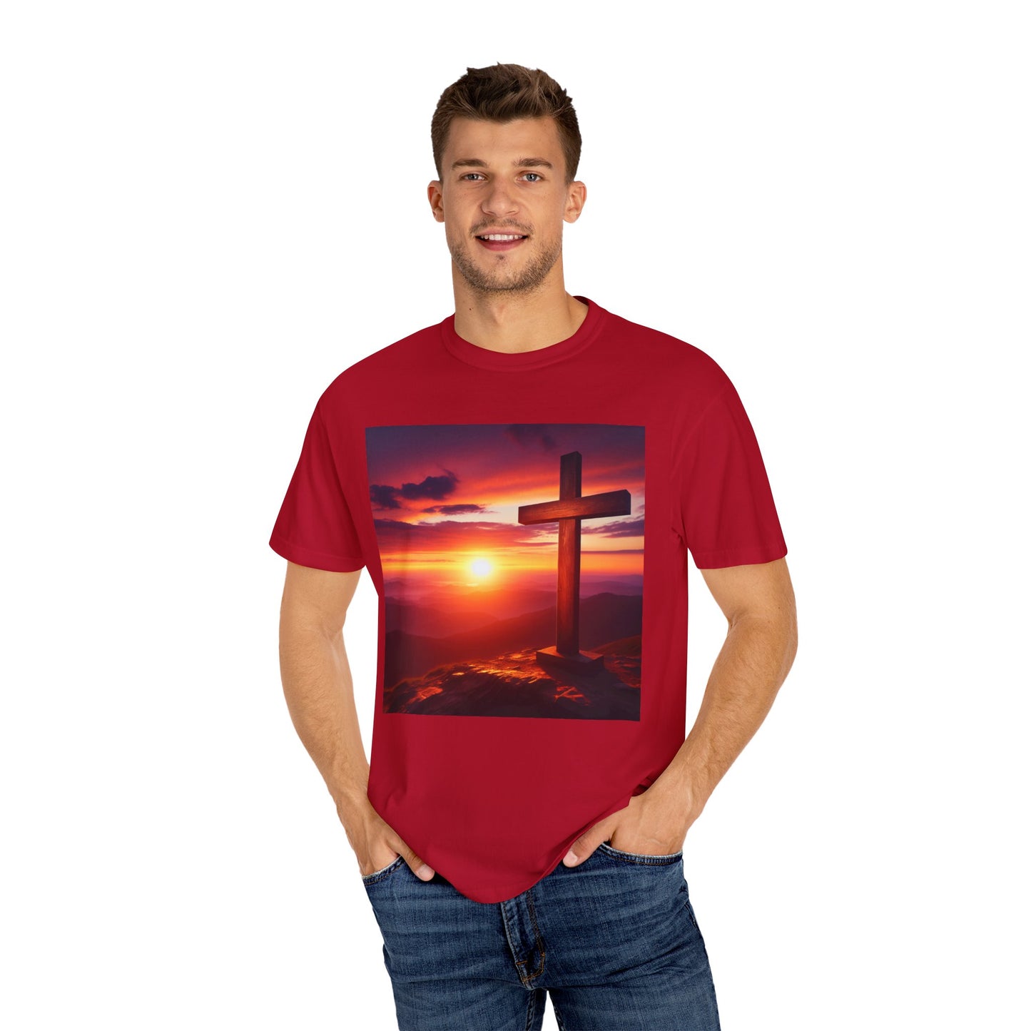 A sunset with the Saviour Inspirational Unisex T-Shirt