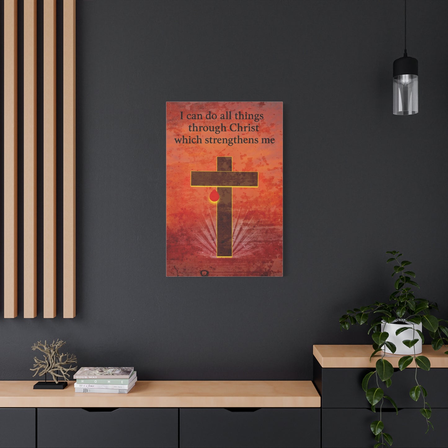 Inspirational Wall Art, Christian Home Decor, Rustic Matte Canvas, Religious Gift for Faith Lovers, Motivational Artwork