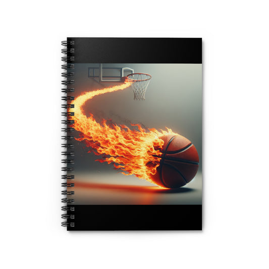 Basketball Flames Spiral Notebook - Perfect for Young Athletes and Fans
