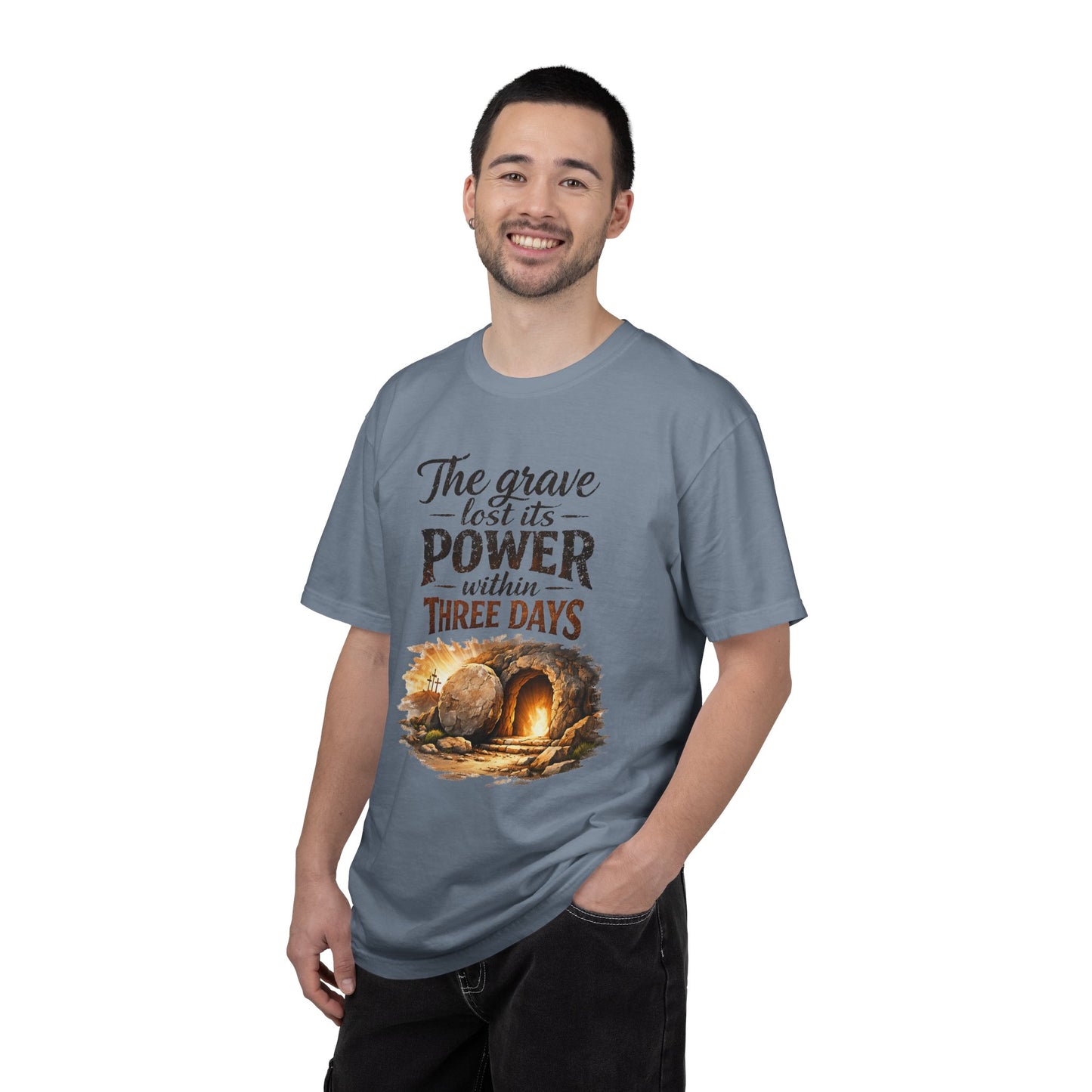 Resurrection T-Shirt — “The Grave Lost Its Power Within Three Days” Resurrection Tee