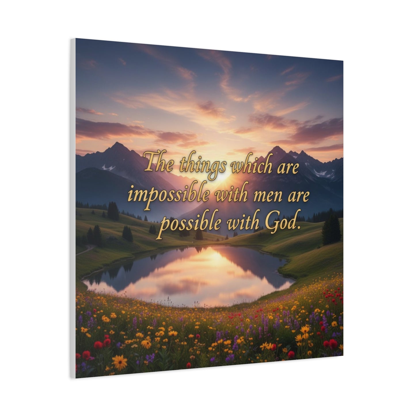 Nature-Inspired Faith Canvas Print — Christian Inspirational Wall Art, Motivational Gift for God Lovers