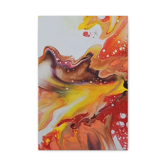 Abstract Acrylic pour painting - Art Canvas Print - TRIPTYCH - Colorful Fluid Design