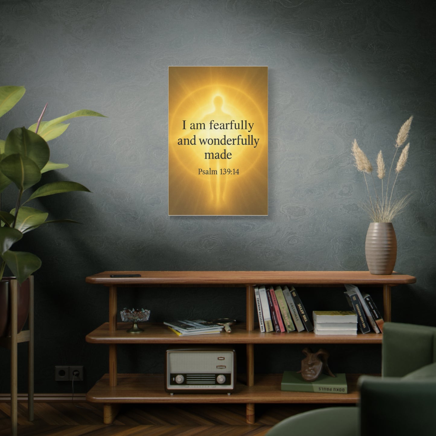 Psalm 139:14 Canvas Print — "Fearfully & Wonderfully Made" Christian Wall Art, Faith Decor Gift