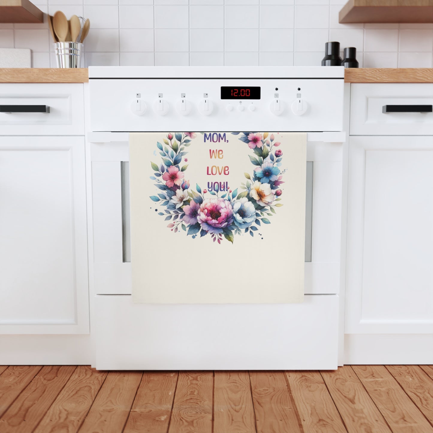 Floral Mom Tea Towel - Perfect Gift for Mother's Day