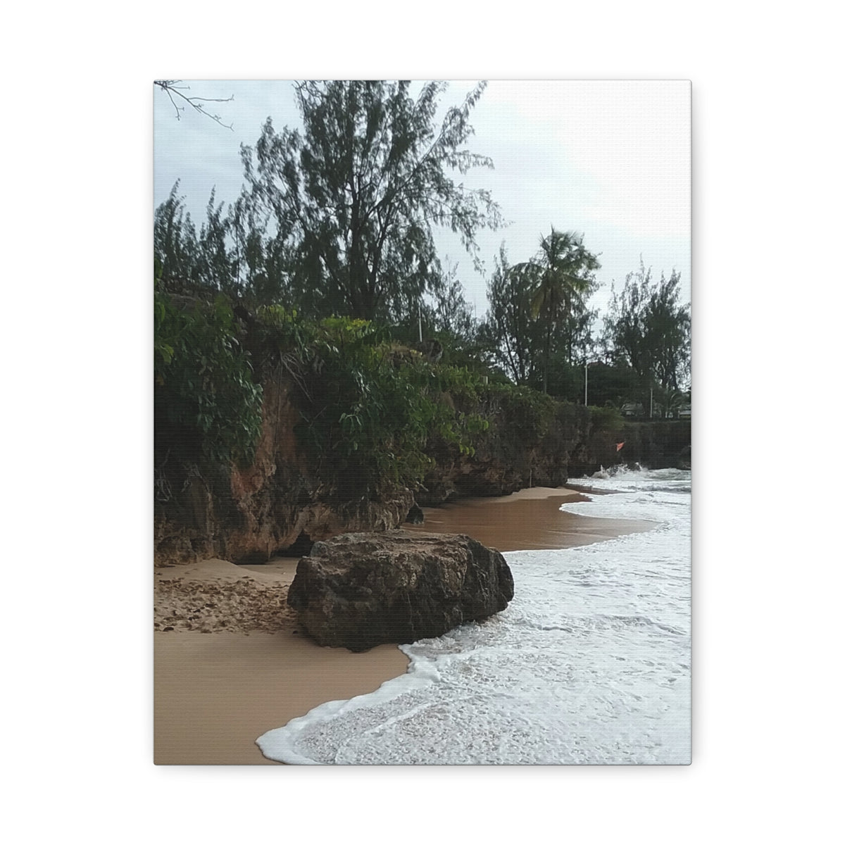 Beach Landscape Canvas Art - 1.25" Stretched Matte Wall Decor for Home & Office