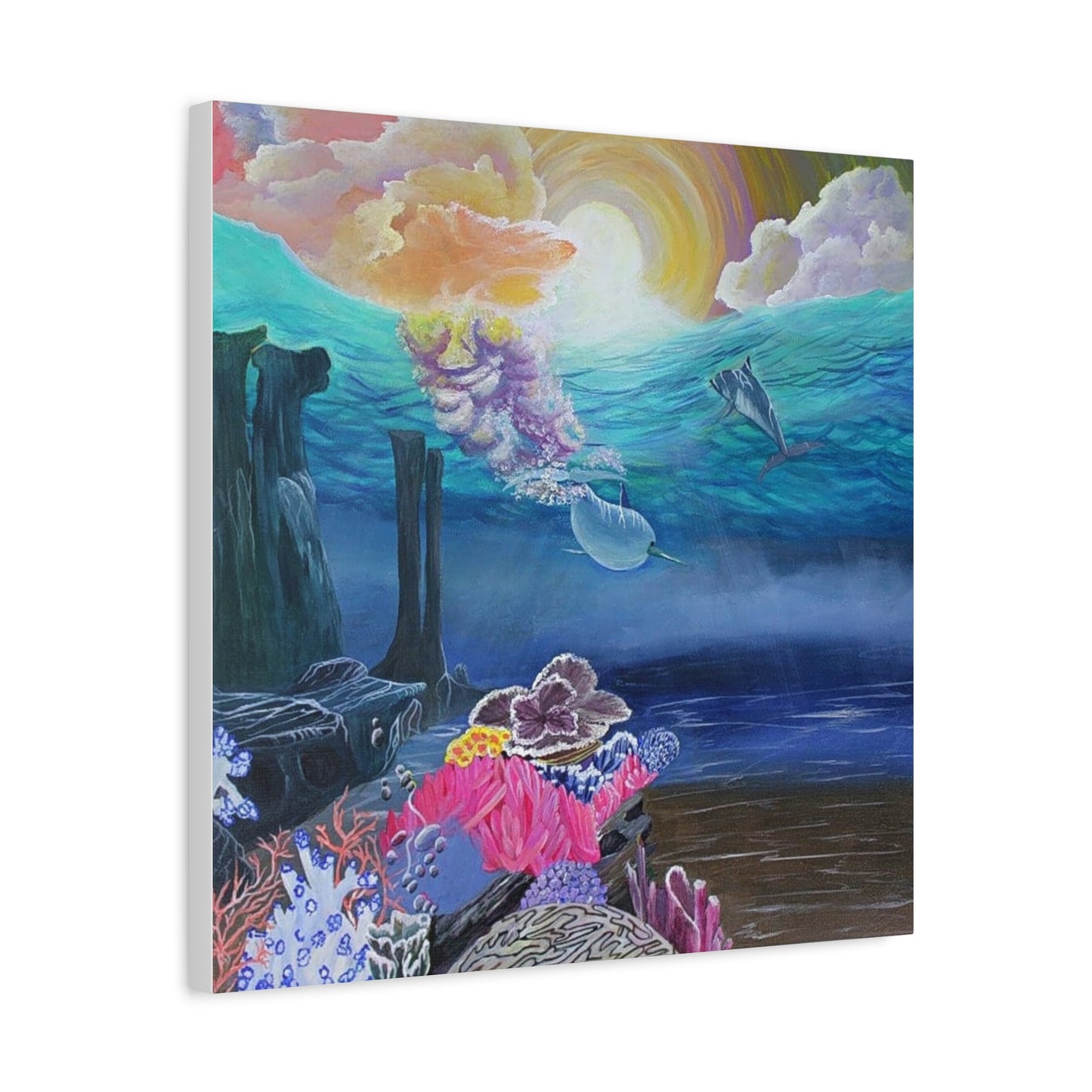 Underwater Coral Reef Canvas Art - Stretched Wall Decor