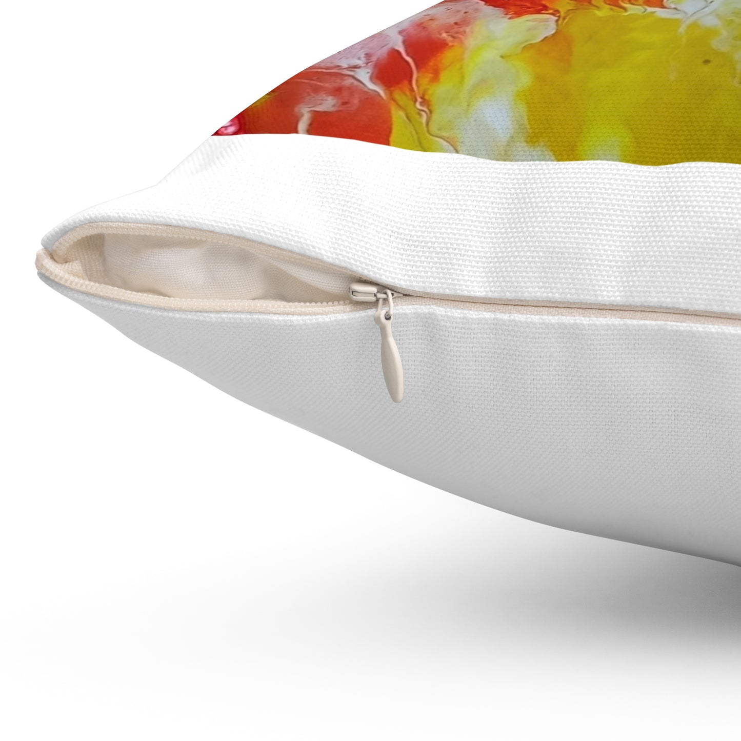 "Sunset" acrylic pour painting - Spun Polyester Square Pillow