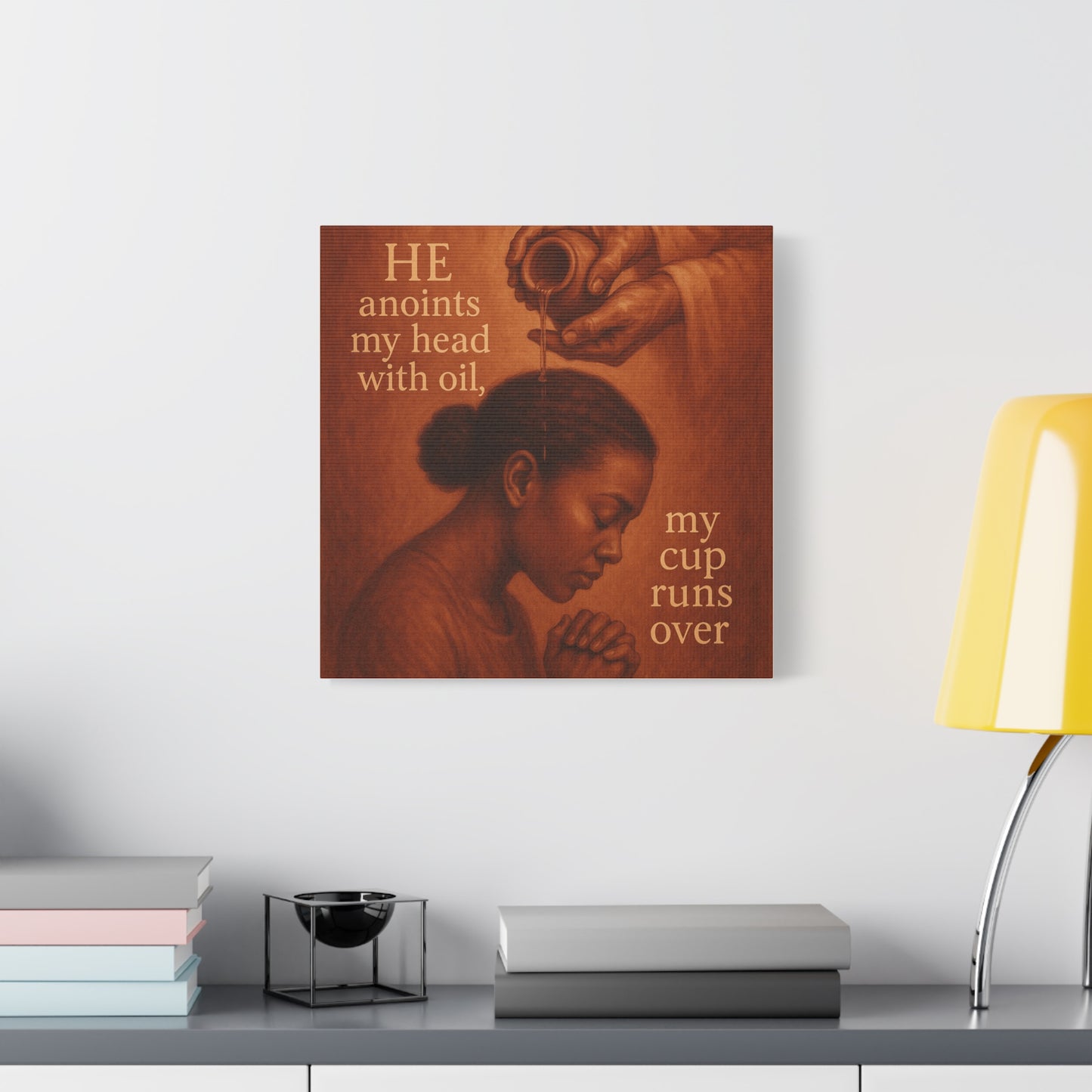 Christian African American Canvas Art - Bible Verse Inspired Stretched Matte Wall Decor