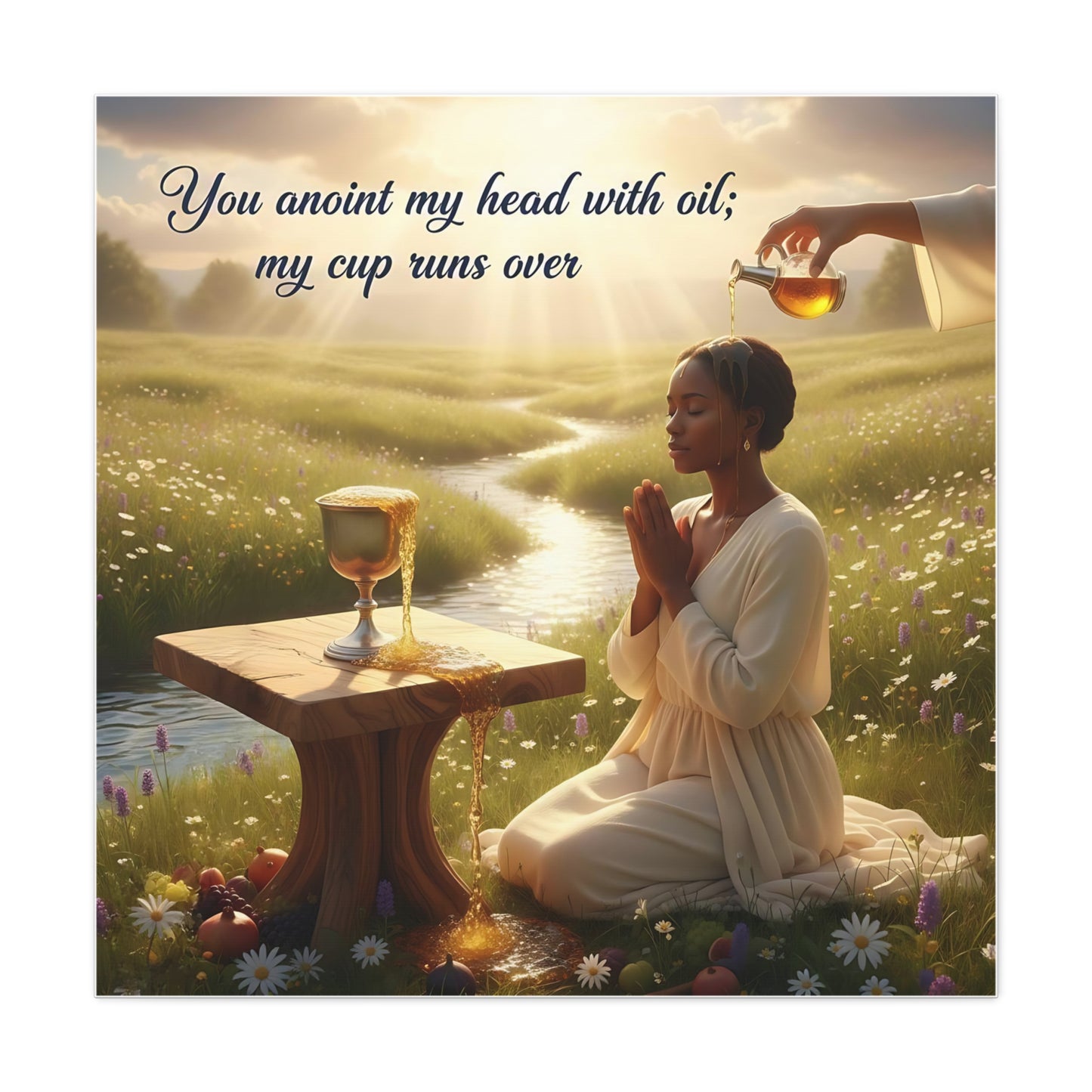 Prayer & Faith Canvas Art - Serene Spiritual Christian Stretched Matte Wall Decor