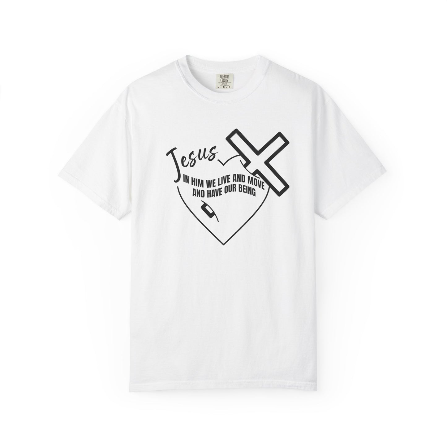 Cross and Heart Faith T-Shirt — Christian Love Graphic Tee, Inspirational Religious Gift