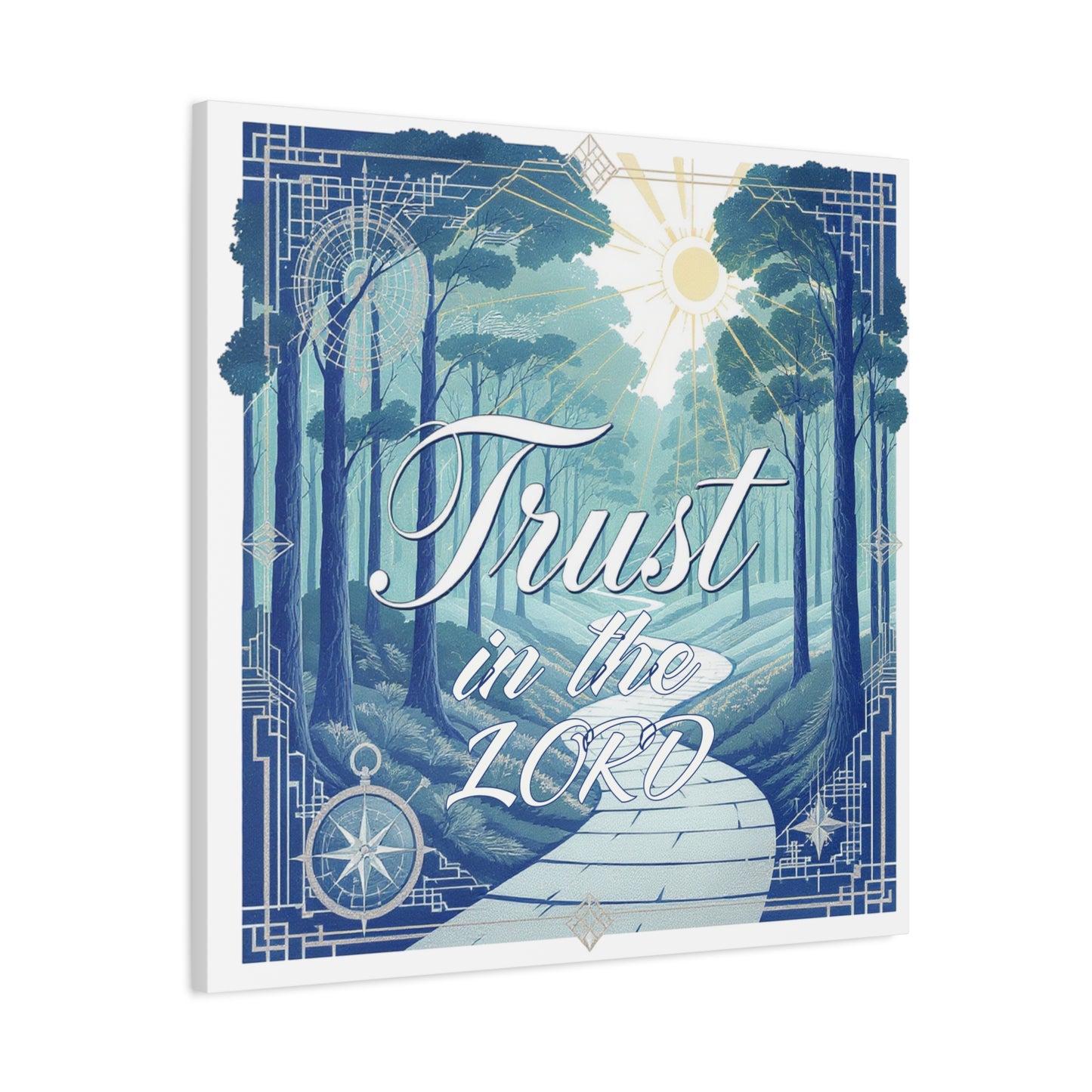 Inspirational Canvas Print, Motivational Wall Art, Trust in the Lord Decor, Nature Themed Home Decor, Christian Gift, Uplifting Wall Art