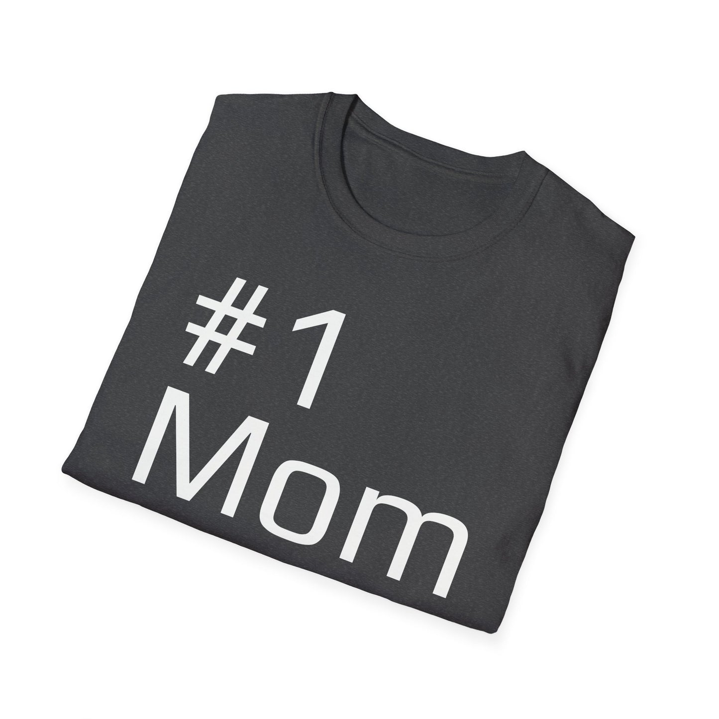 #1 Mom Unisex Softstyle T-Shirt — Military Green & Dark Hues, Mother's Day Gift (S–3XL)