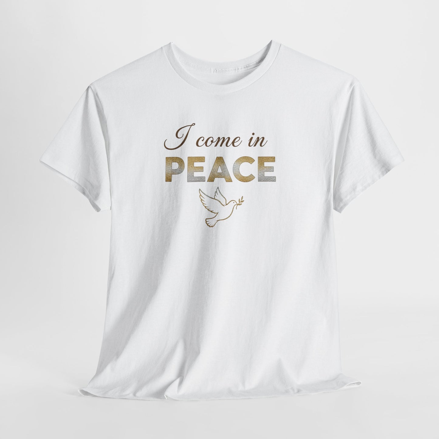 I Come in Peace T‑Shirt — Dove Graphic Peace Tee