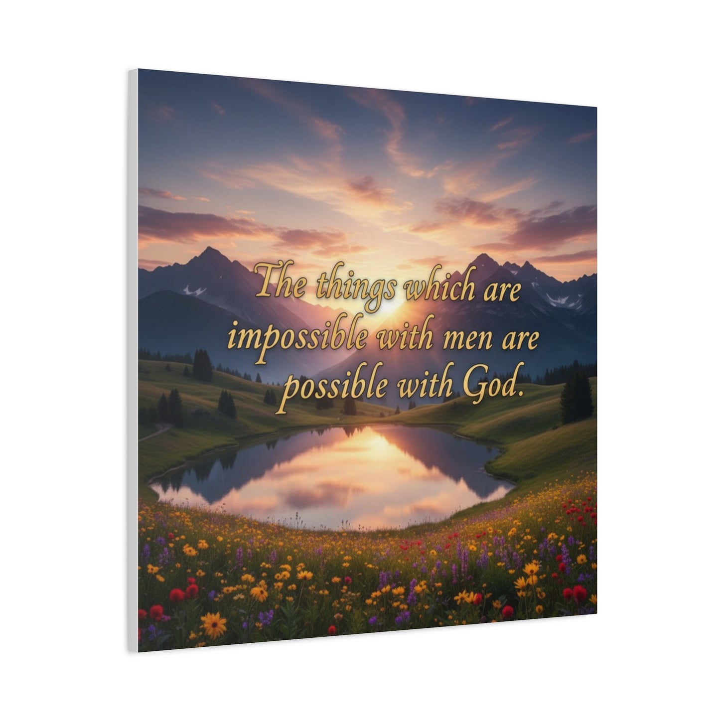 Nature-Inspired Faith Canvas Print — Christian Inspirational Wall Art, Motivational Gift for God Lovers