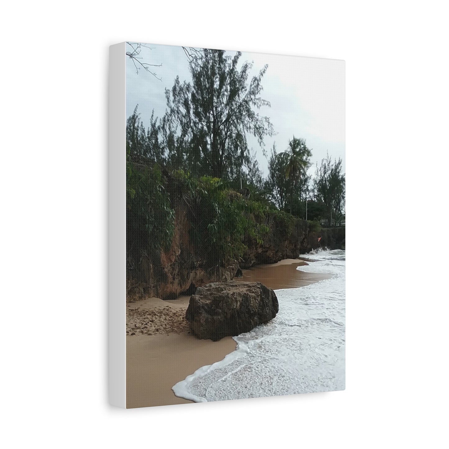 Beach Landscape Canvas Art - Stretched Matte Wall Decor