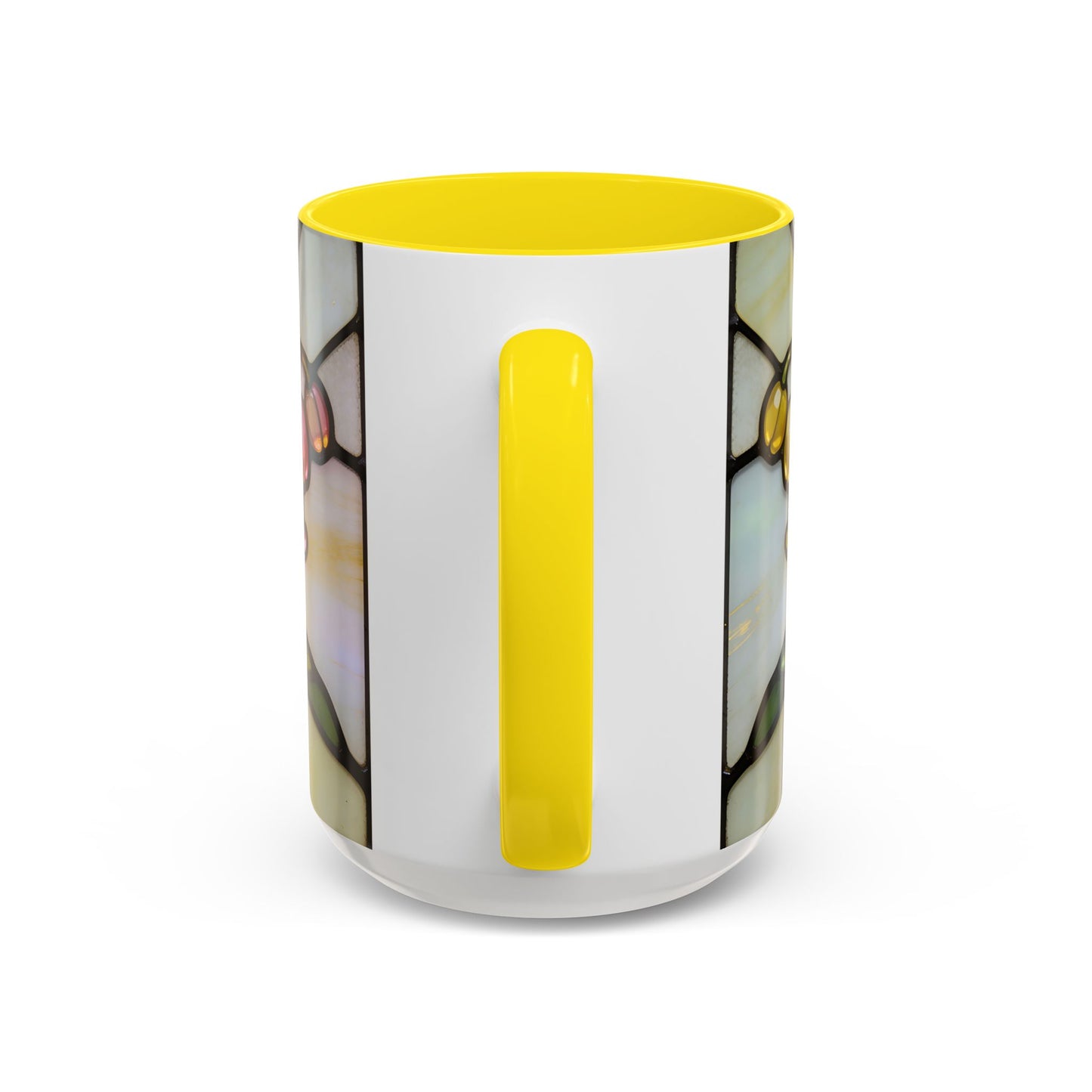 Stained Glass Lily of the Valley Accent Coffee Mug — Floral 11/15oz Gift