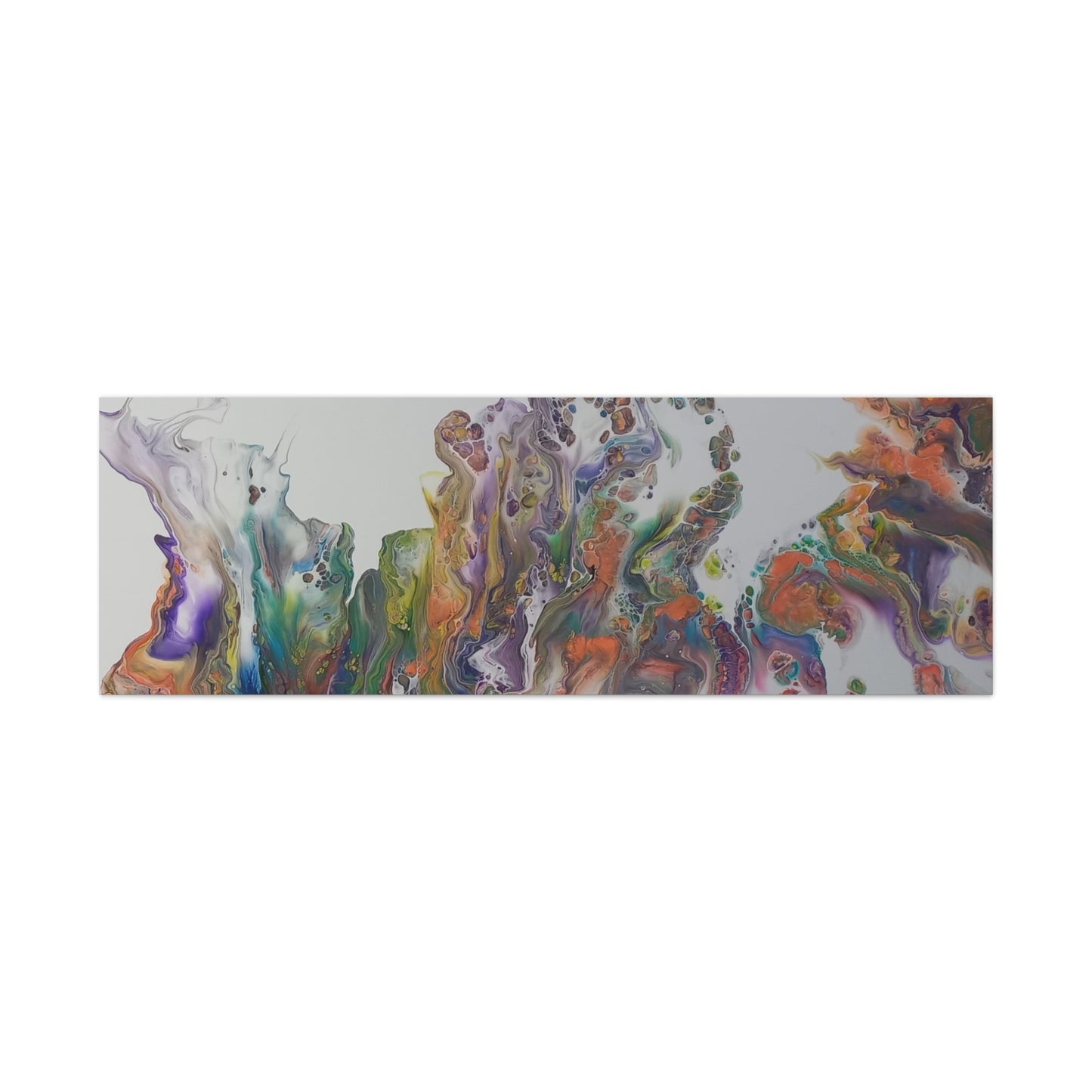 "An overflow of goodness" -  Abstract acrylic pour -  Colorful Wall Art Canvas - Matte Stretched Print