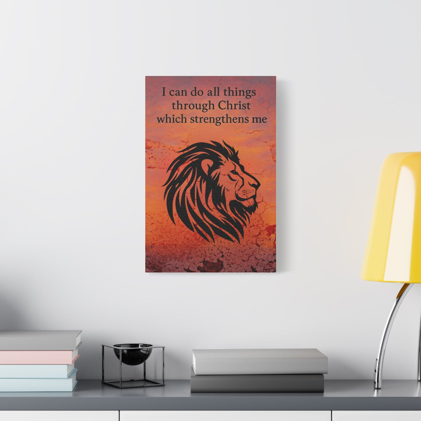 Inspirational Wall Art, Motivational Wall Decor, Christian Home Decor, Lion Artwork, Bible Verse Wall Art, Uplifting Gift