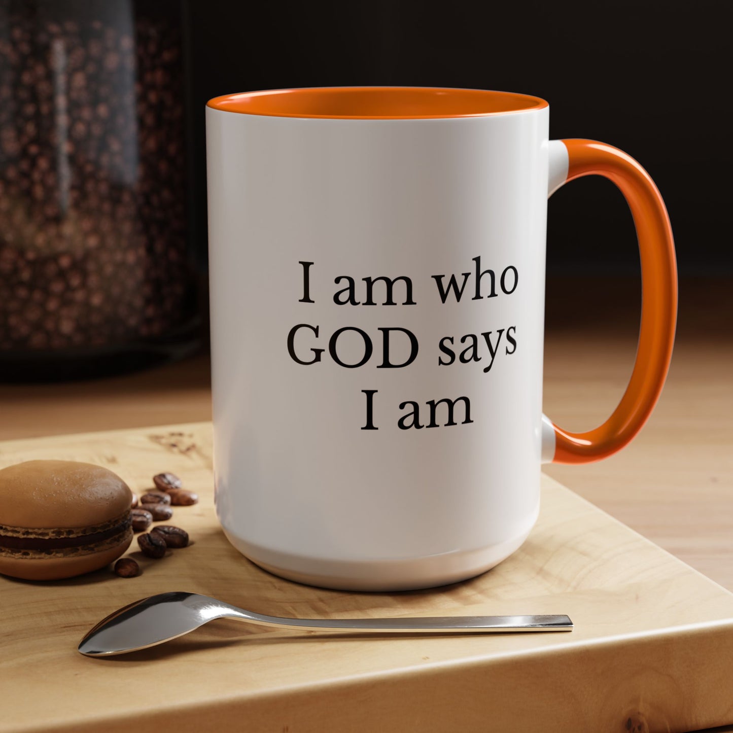 I AM WHO GOD SAYS I AM - Accent Coffee Mug (11, 15oz)