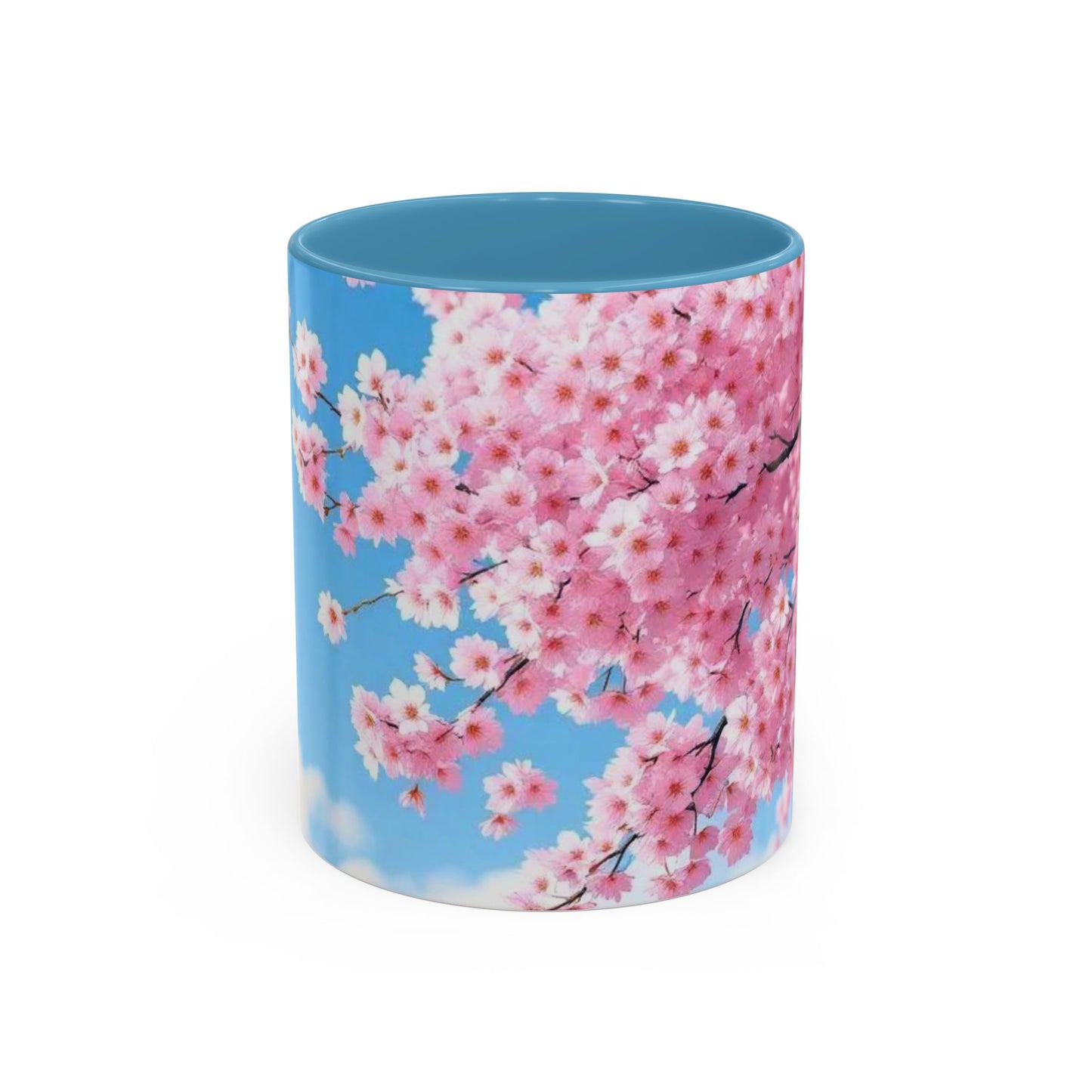Cherry Blossom Accent Coffee Mug – Pink Sakura Floral 11/15oz