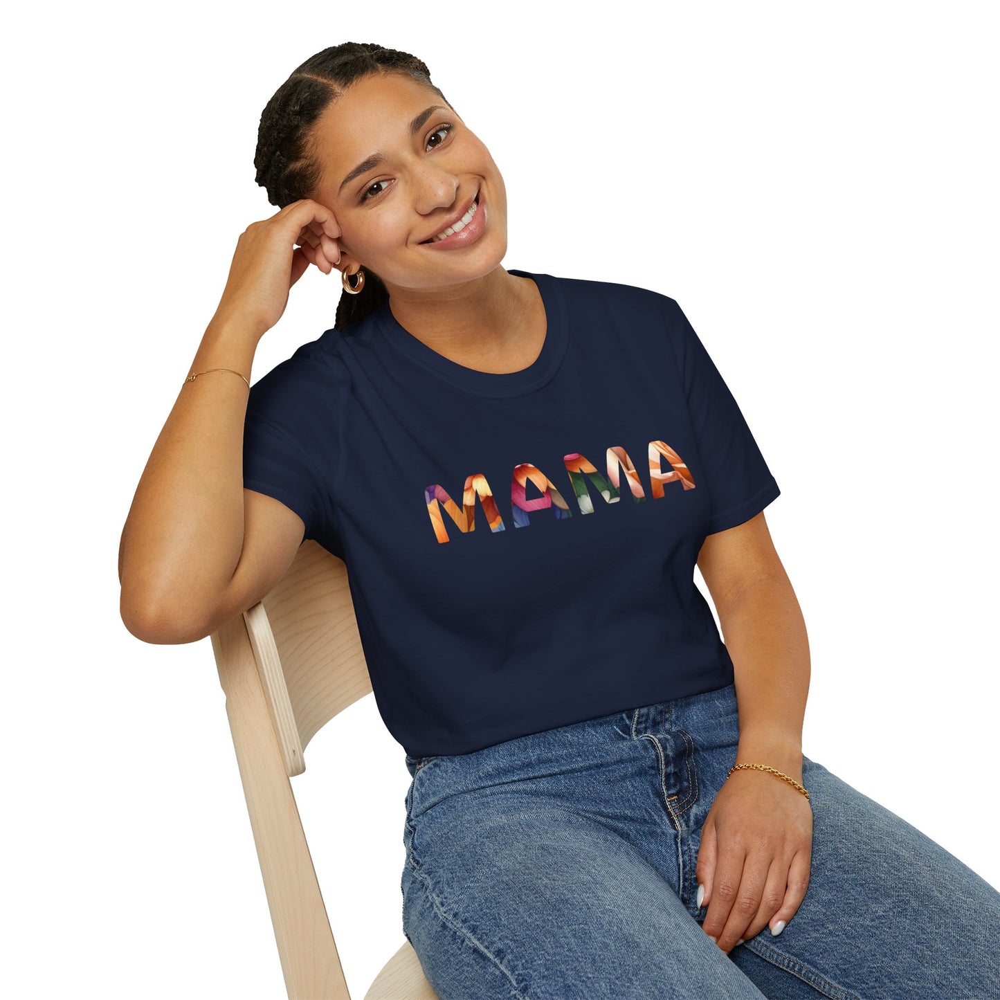 Mama Floral T-Shirt — Colorful Watercolor Mom Tee