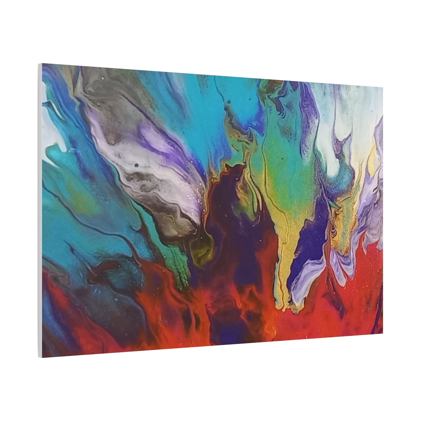 "The First Sunset" - Vibrant Abstract Canvas Art - Matte Stretched Wall Decor for Modern Spaces
