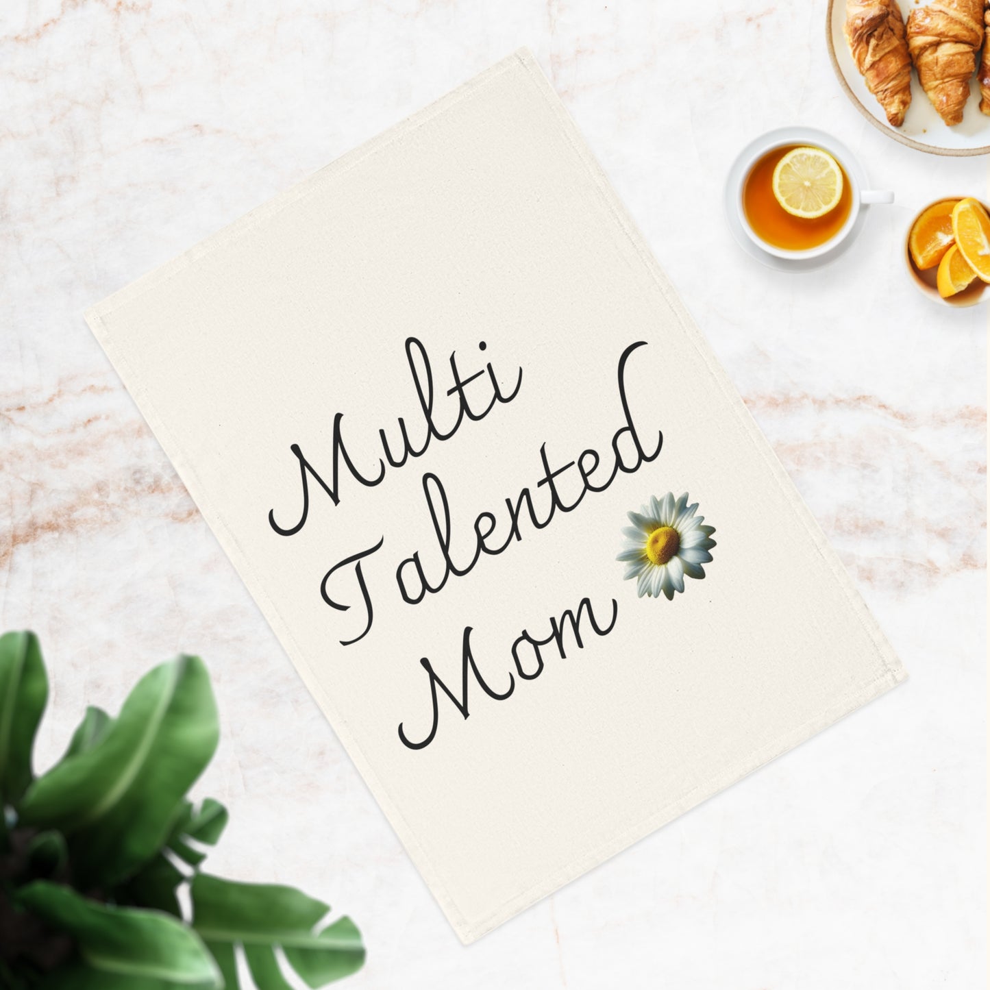 Multi Talented Mom Cotton Tea Towel - Perfect Gift for Mother's Day and Home Decor