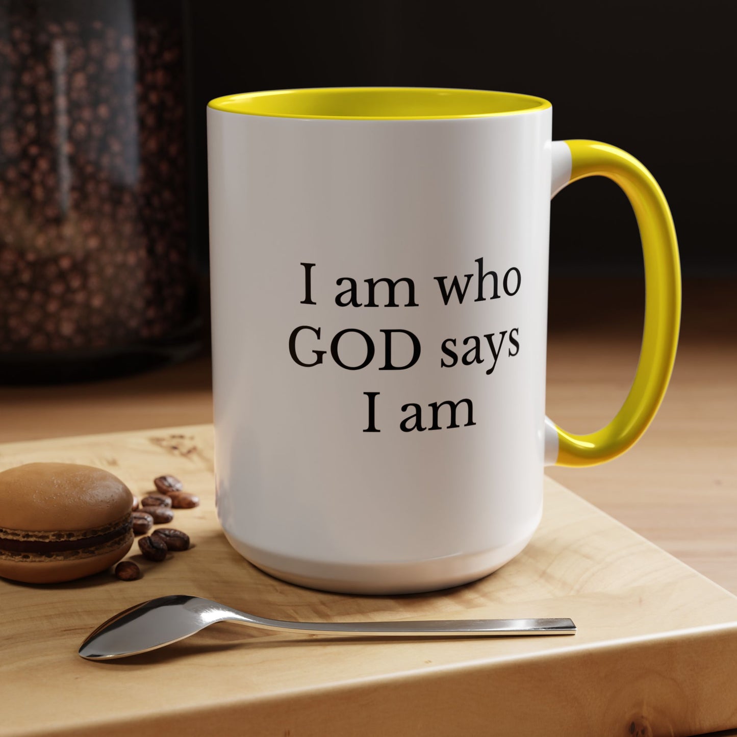 I AM WHO GOD SAYS I AM - Accent Coffee Mug (11, 15oz)