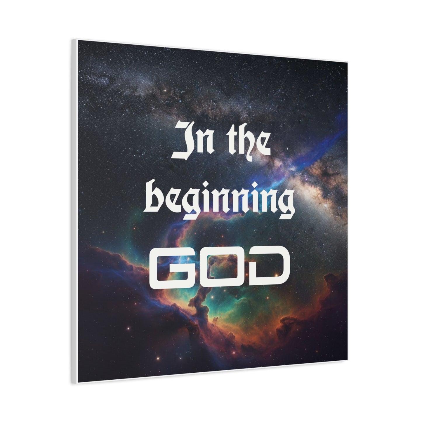 Cosmic Galaxy Canvas Print — Spiritual Christian Wall Art, Modern Inspirational Home Decor Gift
