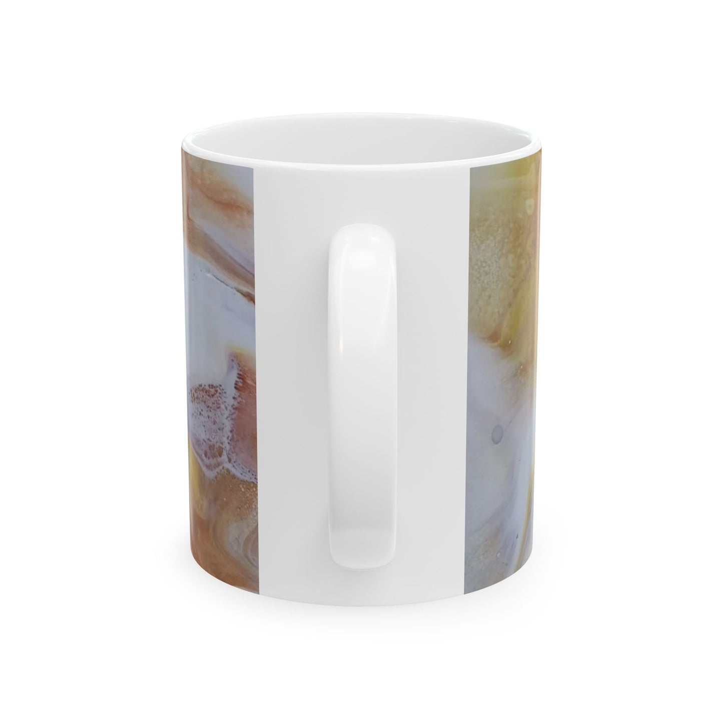 "Faith" Fruit of the Spirit series - Acrylic pour design - Elegant Abstract Swirl Ceramic Mug - 11oz & 15oz Coffee Cup for Tea and Hot Beverages