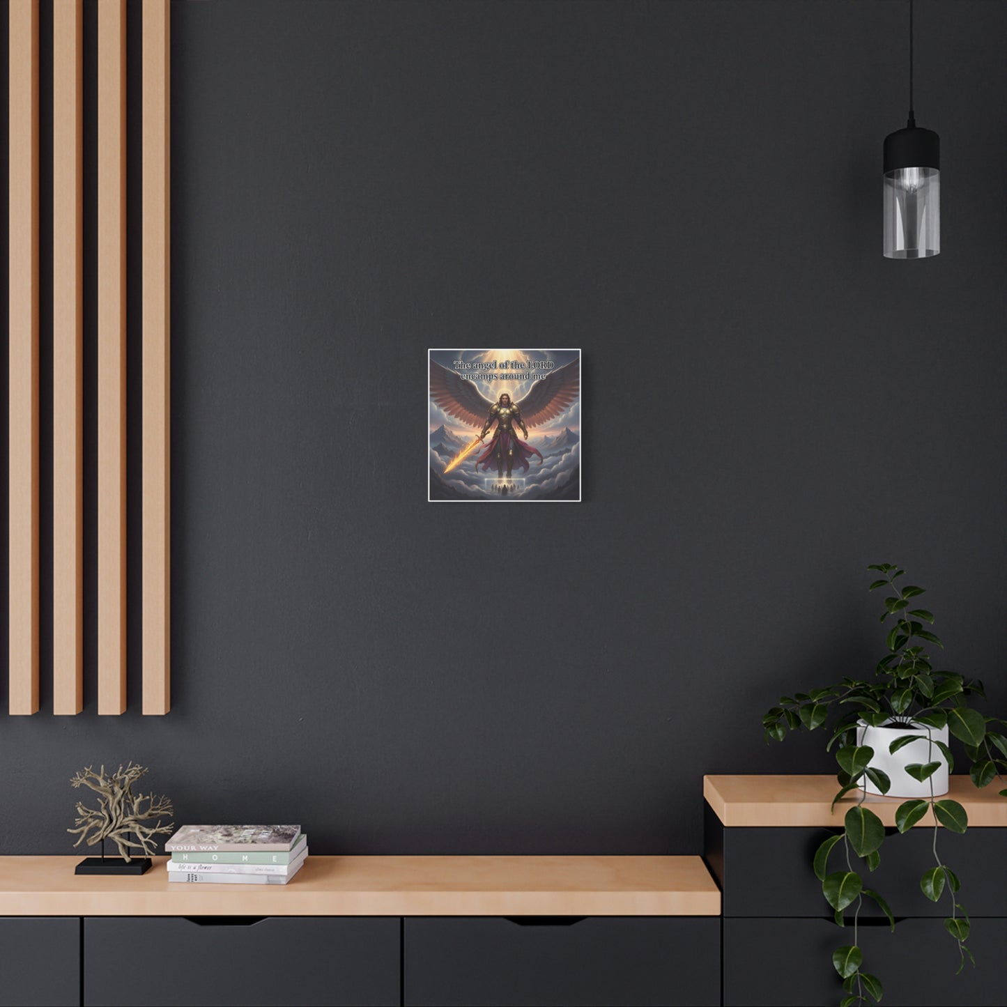 Angel Print Inspirational Wall Art Canvas — Christian Home Decoration, Unique Motivational Gift