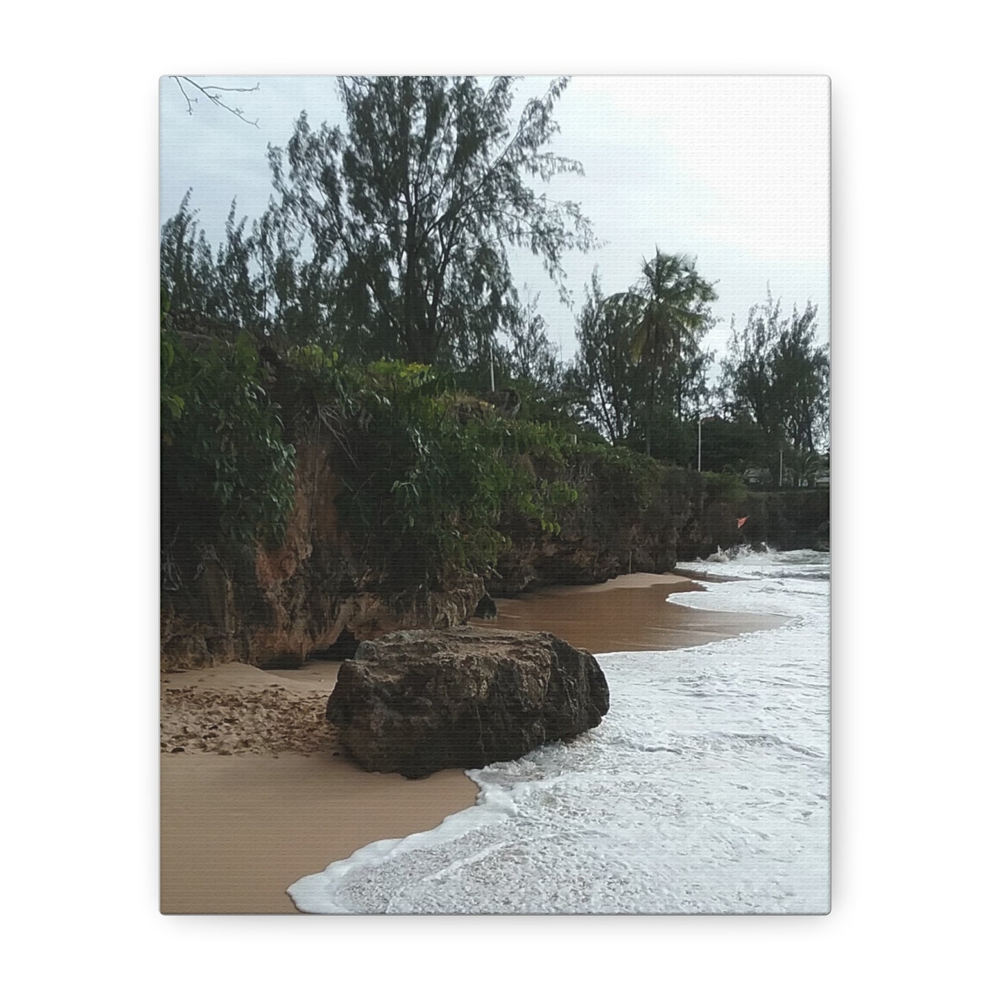 Beach Landscape Canvas Art - Stretched Matte Wall Decor