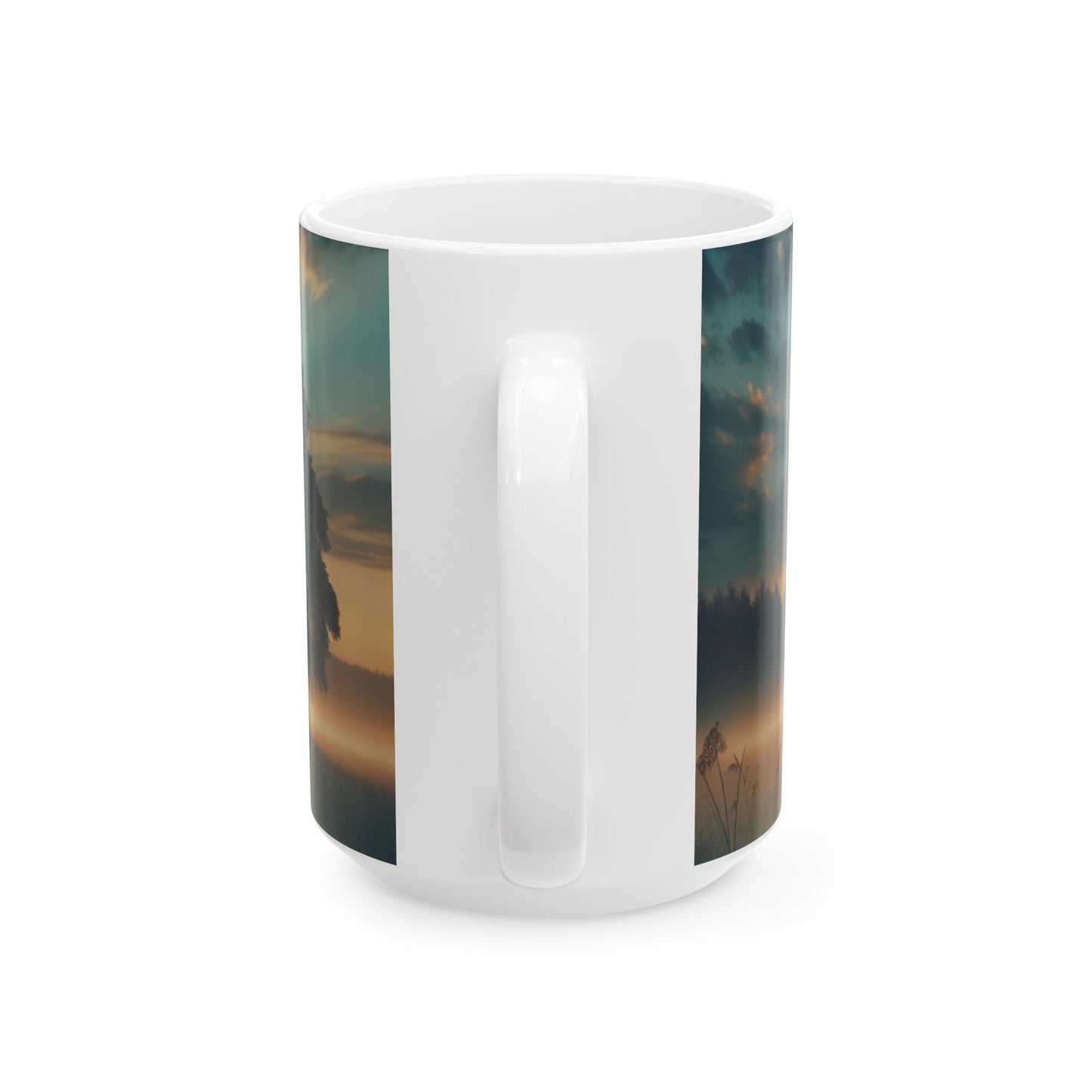 Sunrise Landscape Ceramic Mug – Morning Sun Scenic Coffee Cup (11oz, 15oz)