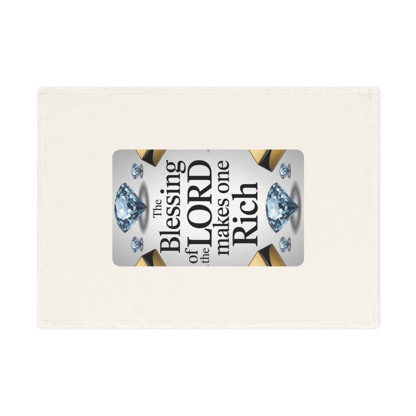 Inspirational 100% Organic Cotton Tea Towel – Faith & Abundance Design