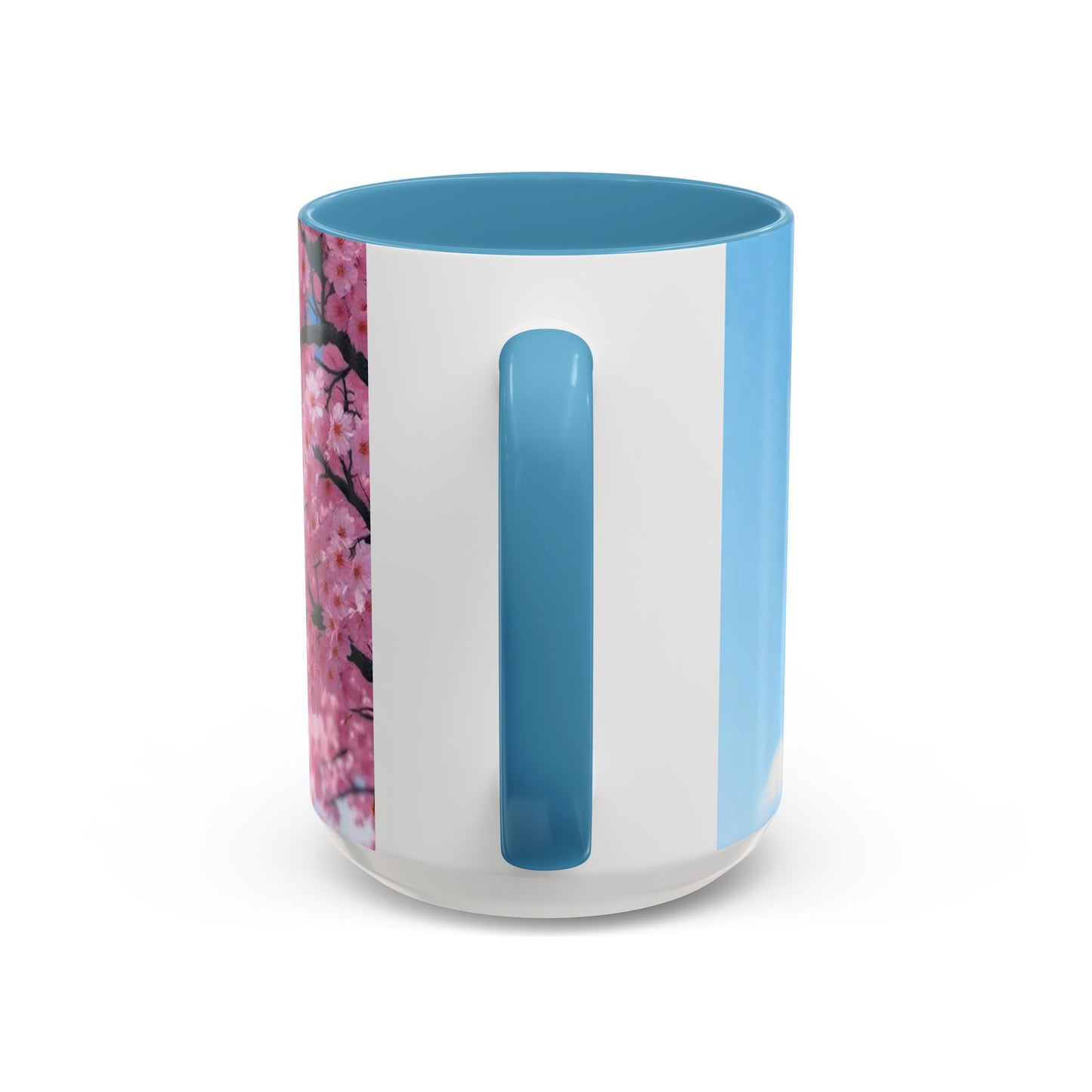 Cherry Blossom Accent Coffee Mug – Pink Sakura Floral 11/15oz