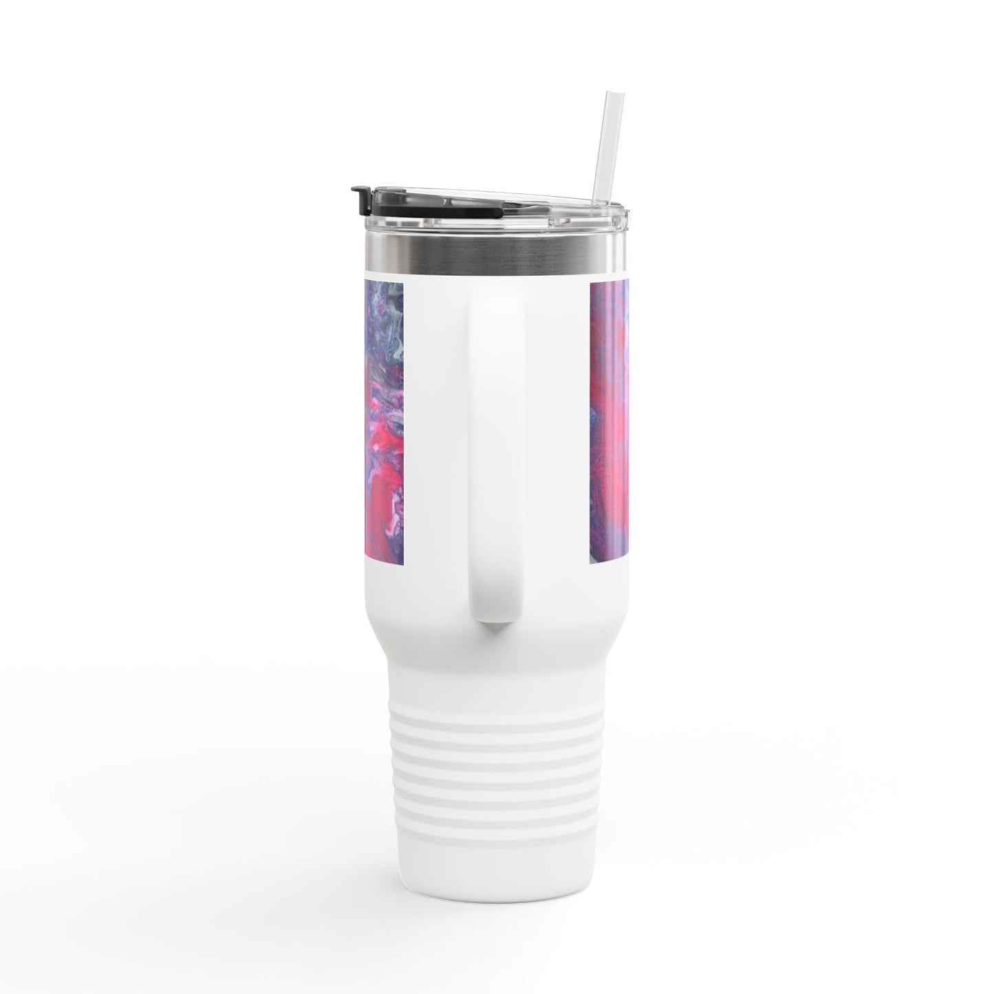 Abstract Art Insulated Travel Mug - 40oz Stylish Drinkware for Coffee Lovers