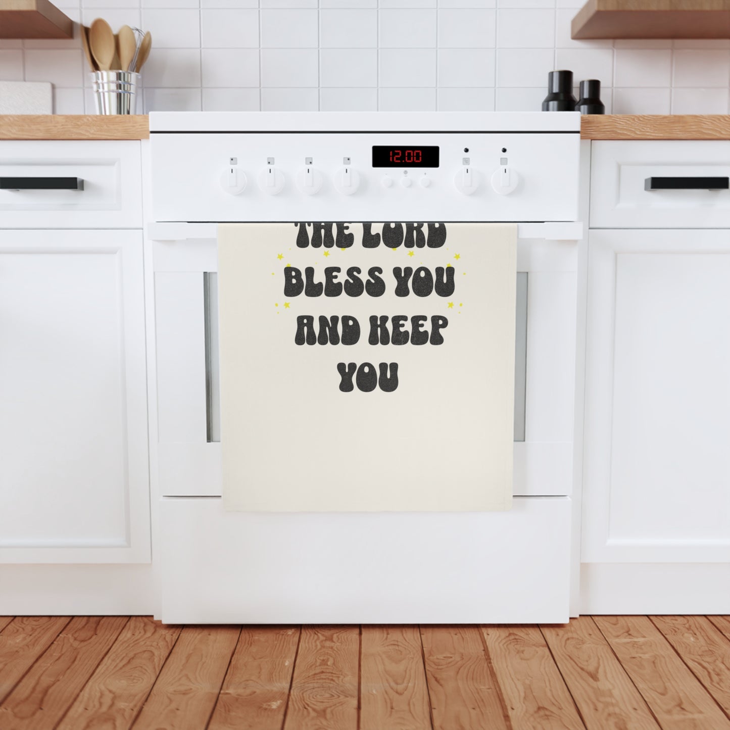 Inspirational Cotton Tea Towel - "The Lord Bless You and Keep You"
