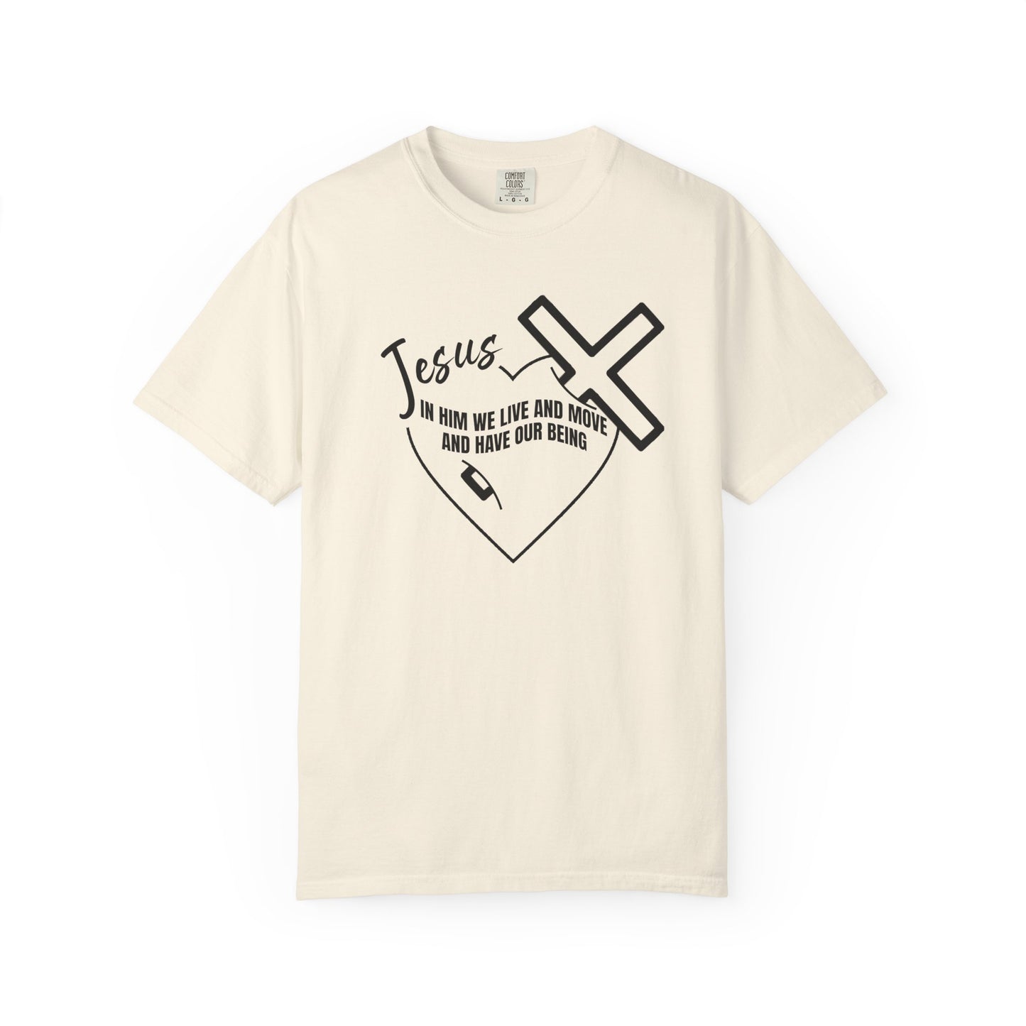 Cross and Heart Faith T-Shirt — Christian Love Graphic Tee, Inspirational Religious Gift