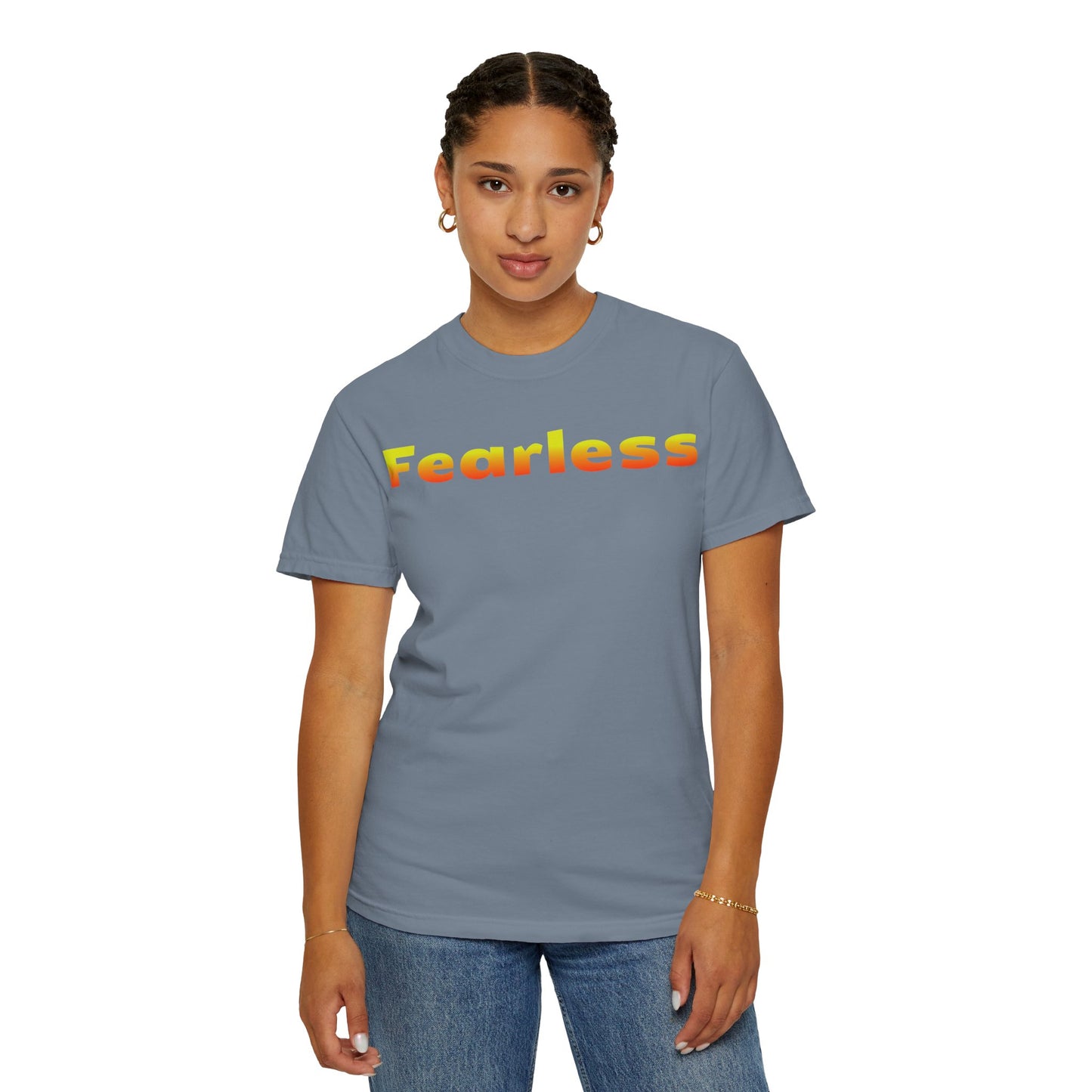 Fearless Graphic T-Shirt — Bold Gradient Text Tee